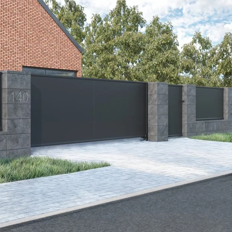 no.1 Ogrodzenie wycinane laserem - Brama przesuwna