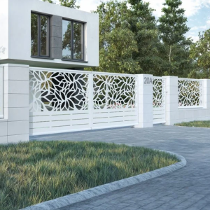 no.4 Ogrodzenie wycinane laserem - Brama przesuwna