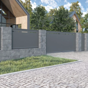 no.5 Ogrodzenie wycinane laserem - Brama przesuwna