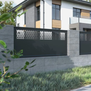 no.6 Panel Ogrodzeniowy Wycinany Laserowo - Motyw heksagonalny