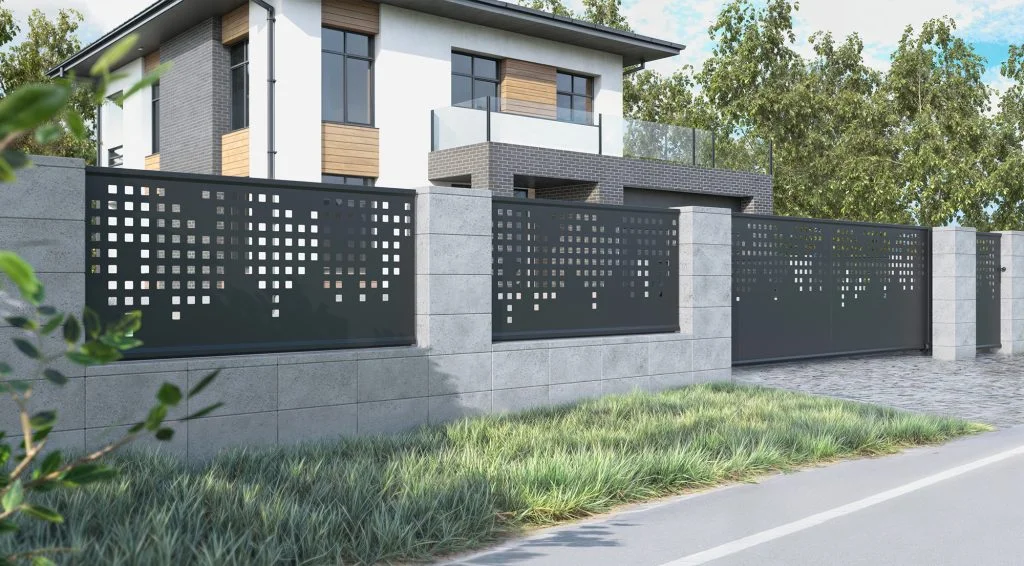 Nowoczesne przęsło ogrodzeniowe NO.